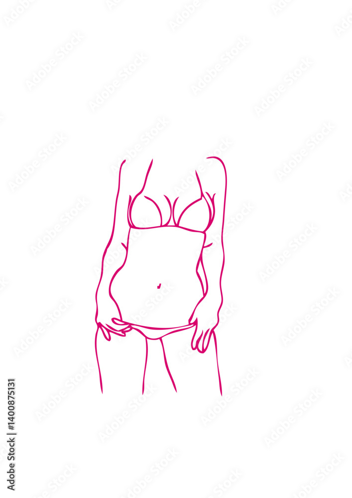 fille maillot bain silhouette femme 