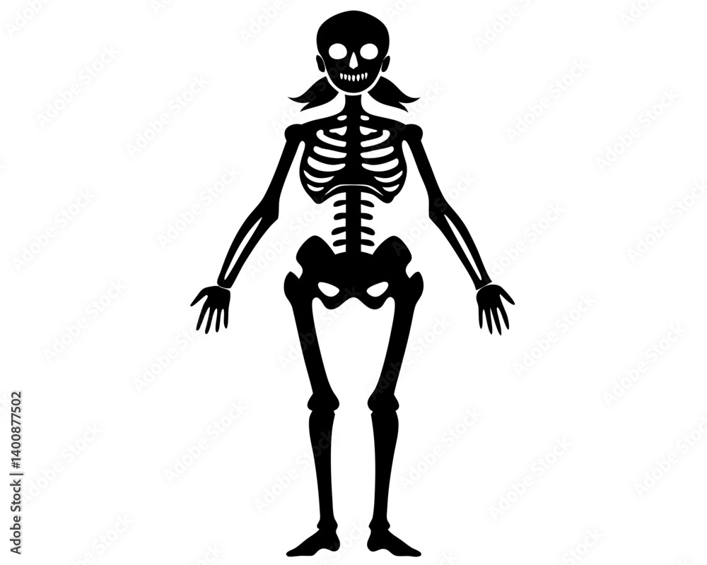 Women Skeleton Silhouette Vector Design, Female Skeleton SVG, Skeleton Icon Women Skeleton Silhouette Vector Design, Female Skeleton SVG, Skeleton Icon