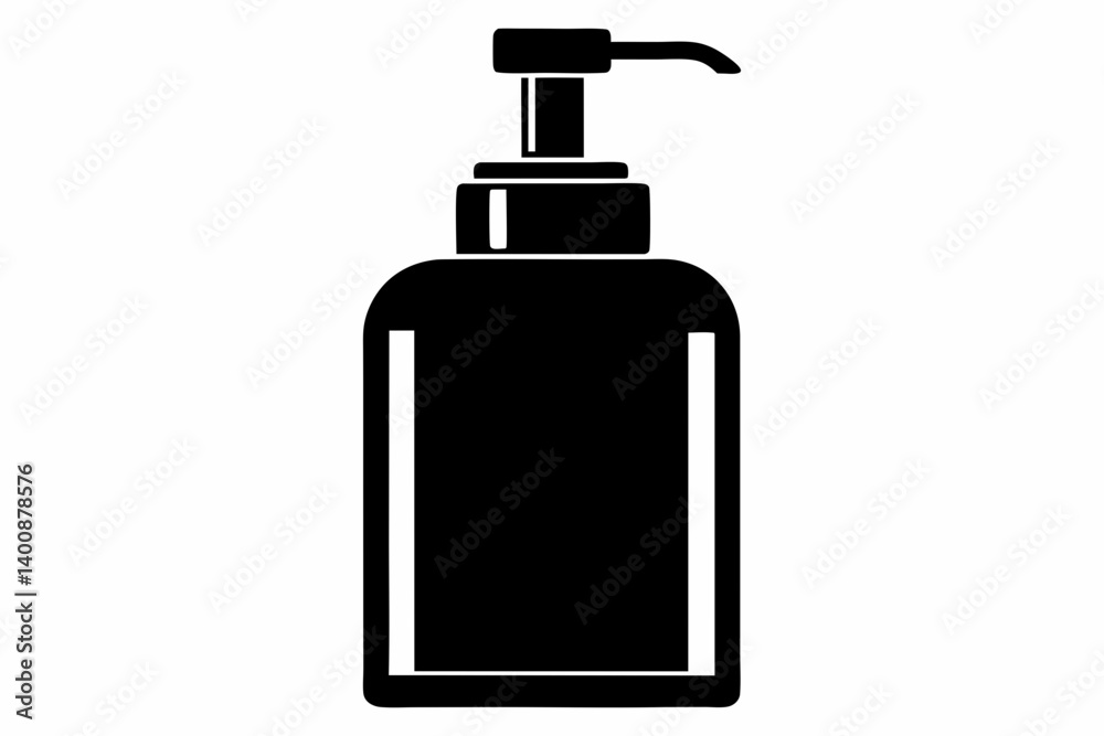 Soap Dispenser Silhouette Vector Illustration Soap Dispenser Silhouette Vector Illustration