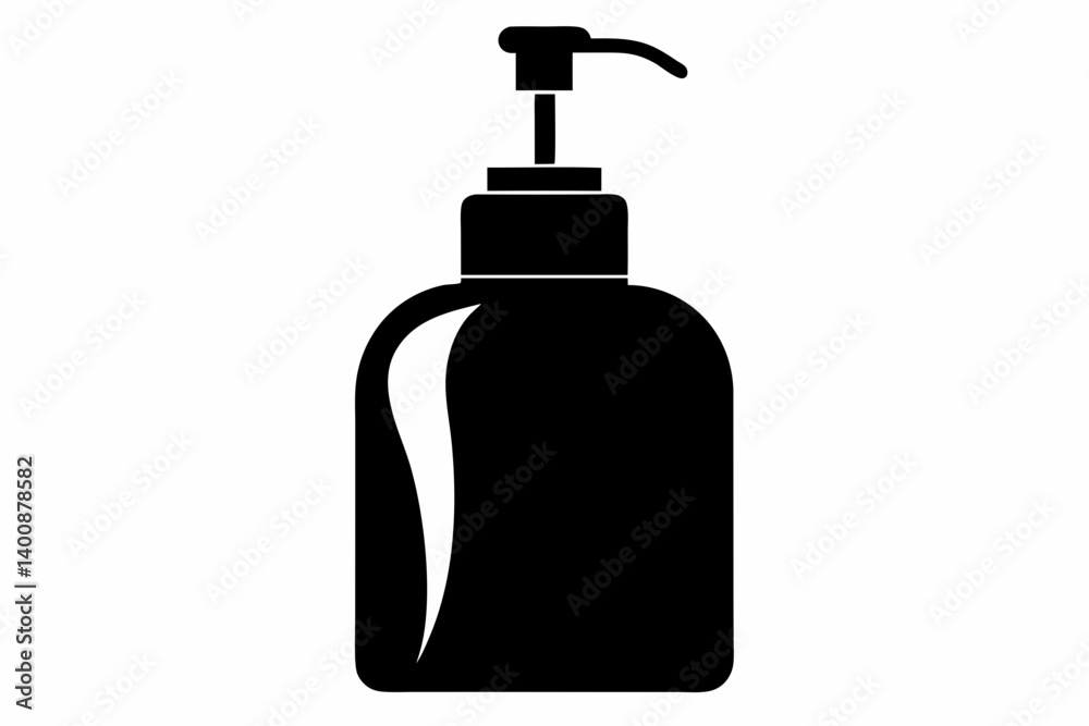 Soap Dispenser Silhouette Vector Illustration Soap Dispenser Silhouette Vector Illustration