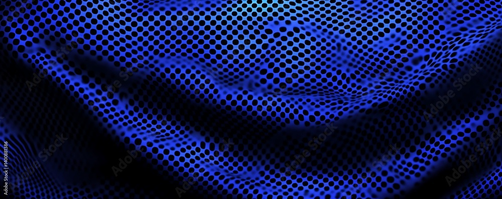 Obraz premium Hexagonal dark blue navy background texture placeholder, radial center space, 3d illustration, 3d rendering backdrop