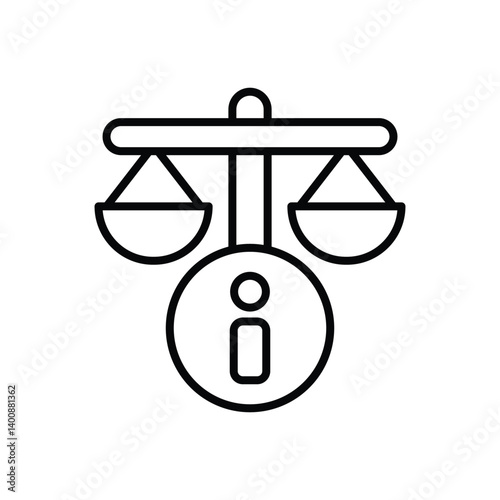 Legal Info icon vector stock illustration