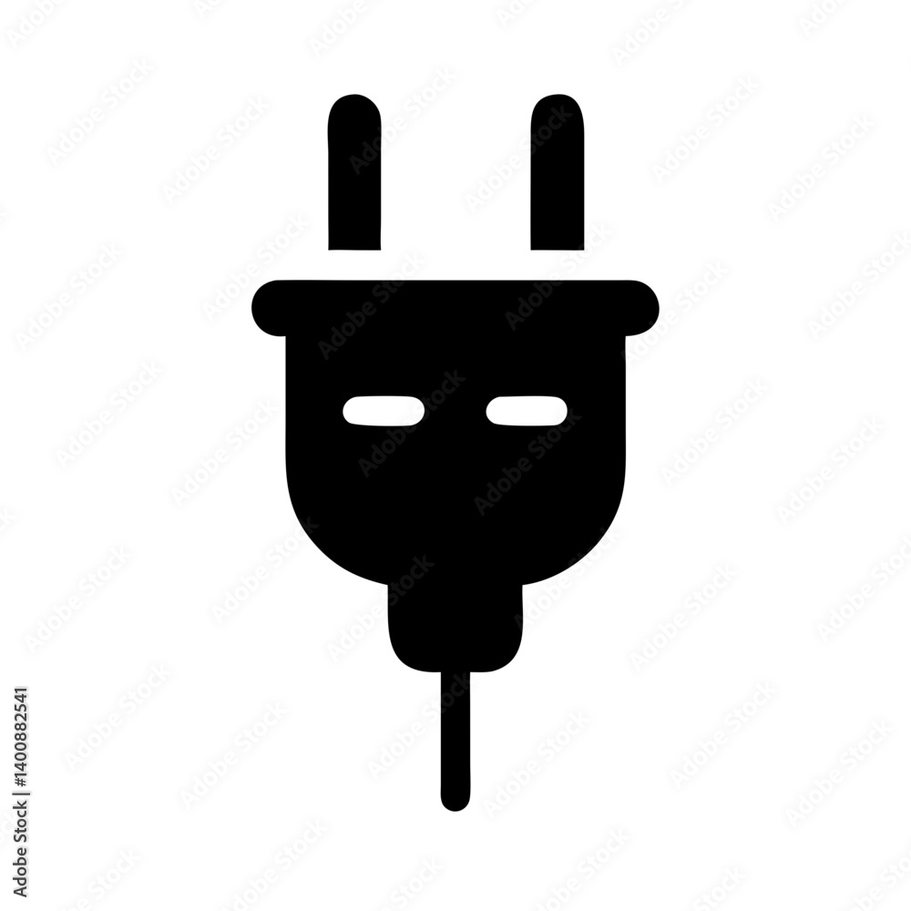Electric Plug with Dual Prongs Icon Design Electric Plug with Dual Prongs Icon Design