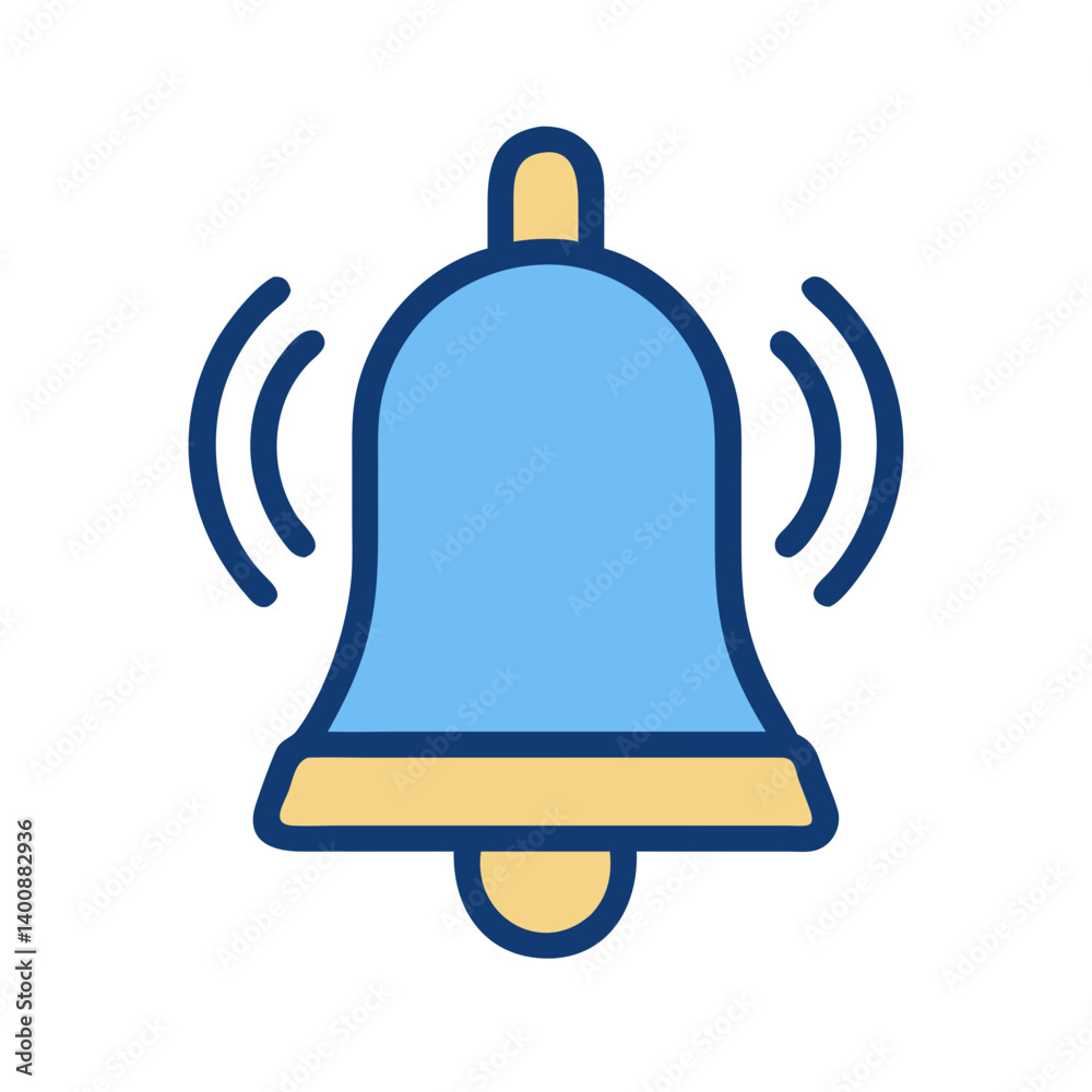Ringing Bell for Alarm Notification Icon Design Ringing Bell for Alarm Notification Icon Design