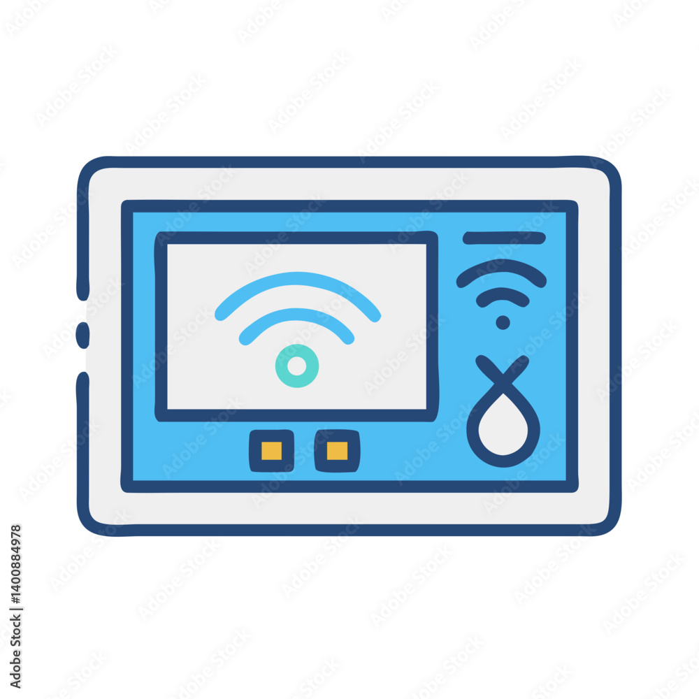 Smart Thermostat Display Panel Icon Design Smart Thermostat Display Panel Icon Design