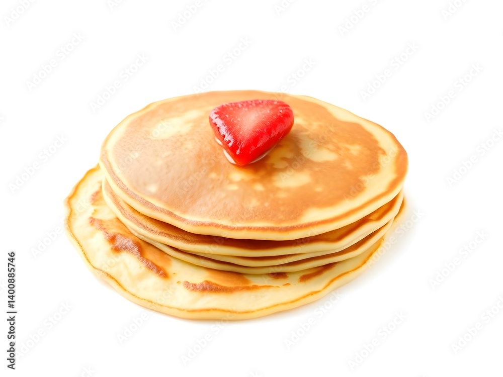 Stack of Plain Golden Pancakes Isolated on White Background – Minimalist Breakfast Food Concept for Packaging, Design, and Advertising Stack of Plain Golden Pancakes Isolated on White Background – Minimalist Breakfast Food Concept for Packaging, Design, and Advertising