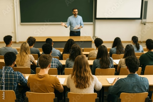 Students in learning environment  back to school education study and learning during conference presentation and training seminar meeting