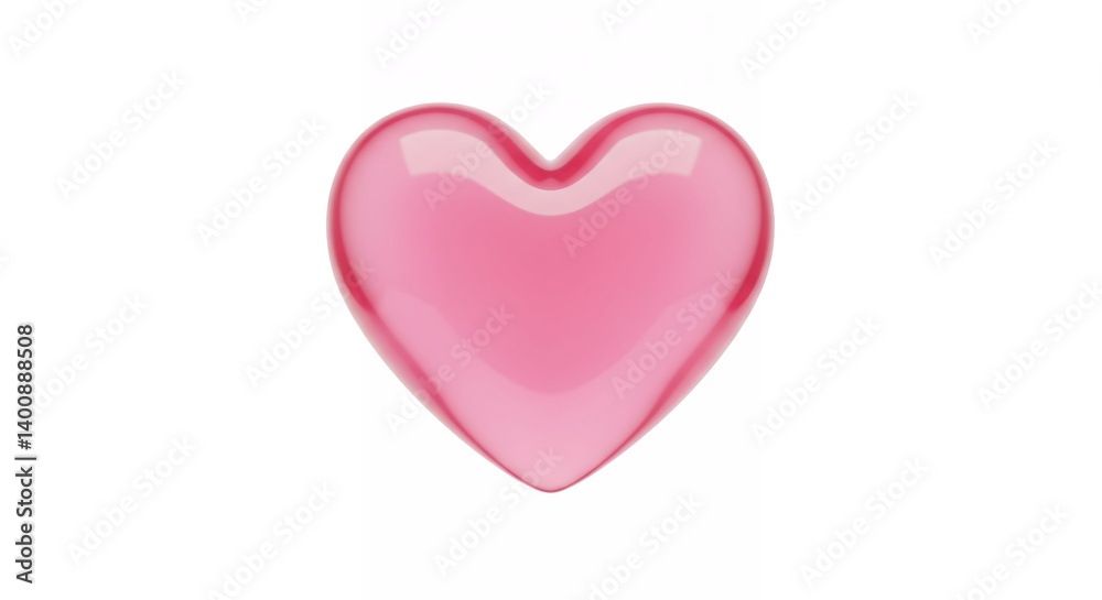 Vibrant pink heart illustration symbolizing love and affection for various design applications Vibrant pink heart illustration symbolizing love and affection for various design applications