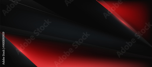red black geometric on dark background. abstract elegant background vector illustration, banner business product presentations