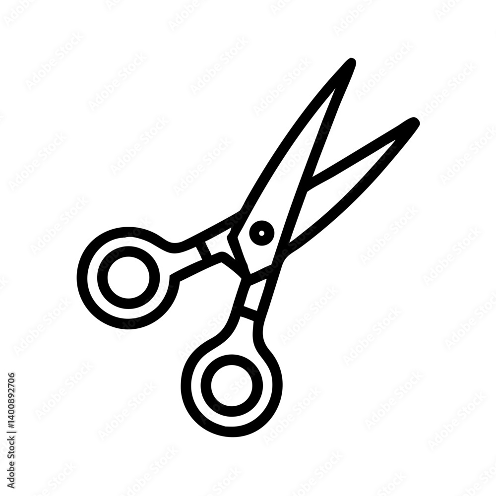 Fototapeta premium Scissors Icon for Creativity and Crafting Topics