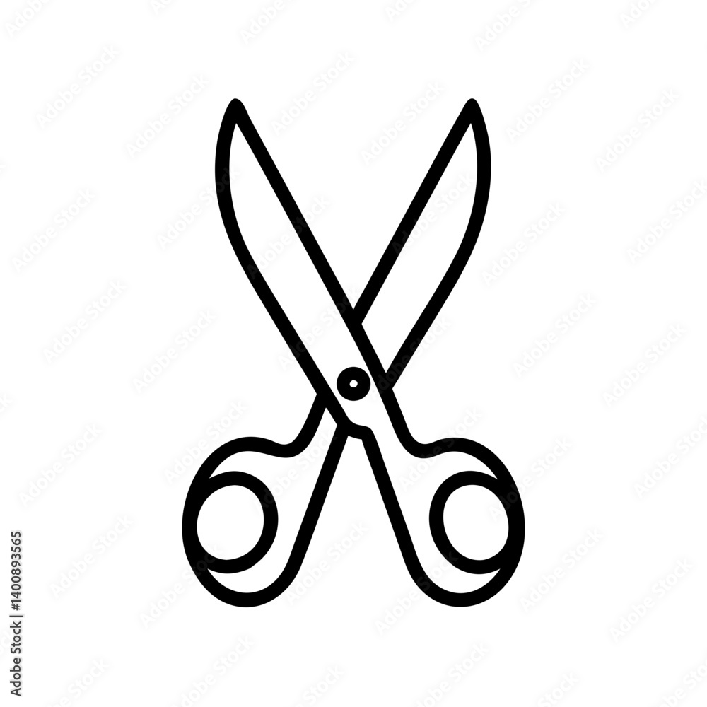 Fototapeta premium Scissors Icon for Creativity and Crafting Topics