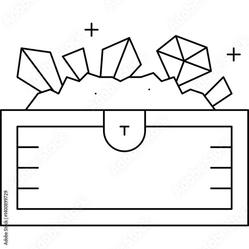 Treasure icon single vector illustration