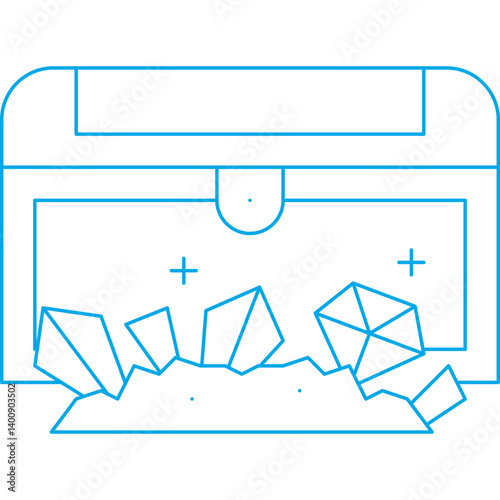 Treasure Chest I icon single vector illustration