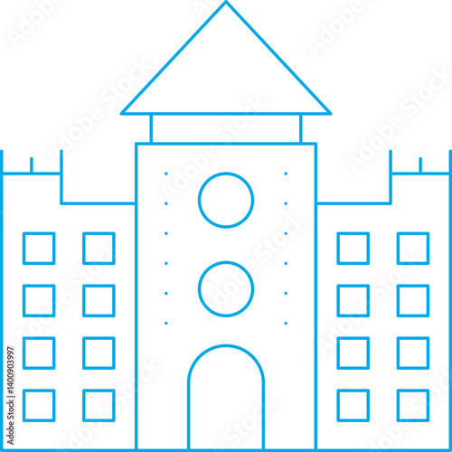 Castle icon single vector illustration