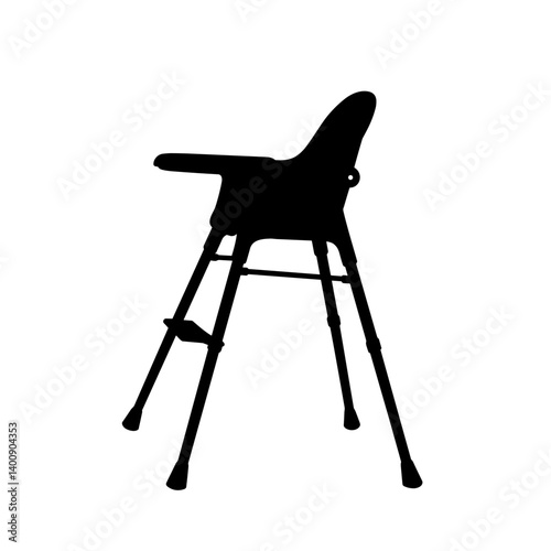 High Chair Silhouette for Baby Feeding  