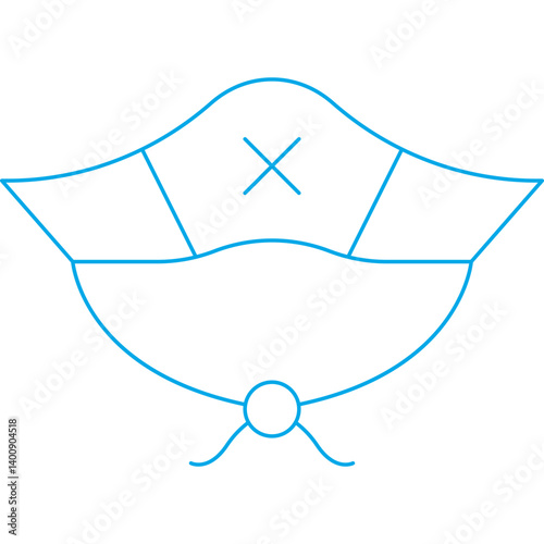 Pirate Hat II icon single vector illustration