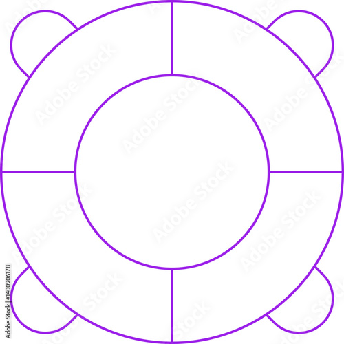 Life Saving Tube icon single vector illustration