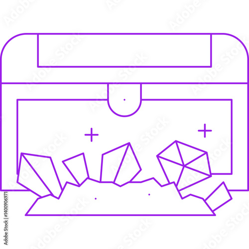 Treasure Chest I icon single vector illustration