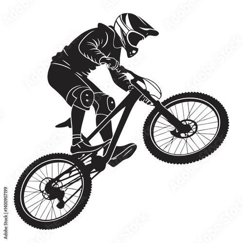 silhouette of a cyclist