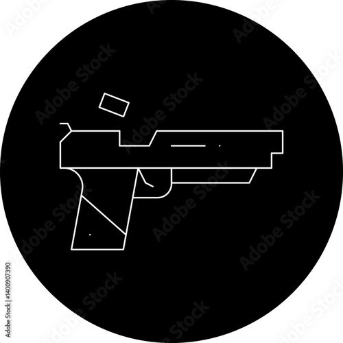 Pistol icon single vector illustration