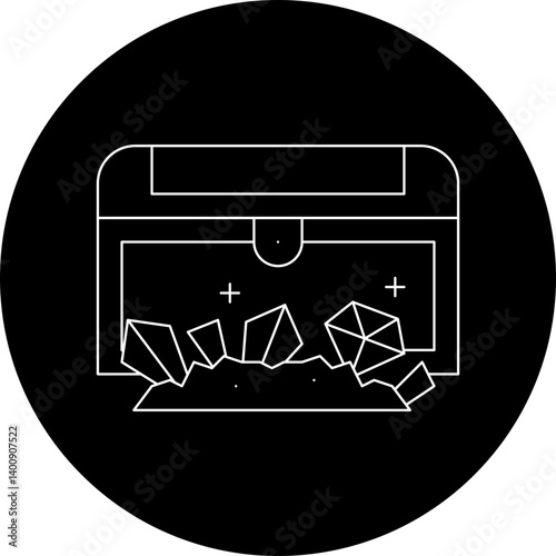 Treasure Chest I icon single vector illustration