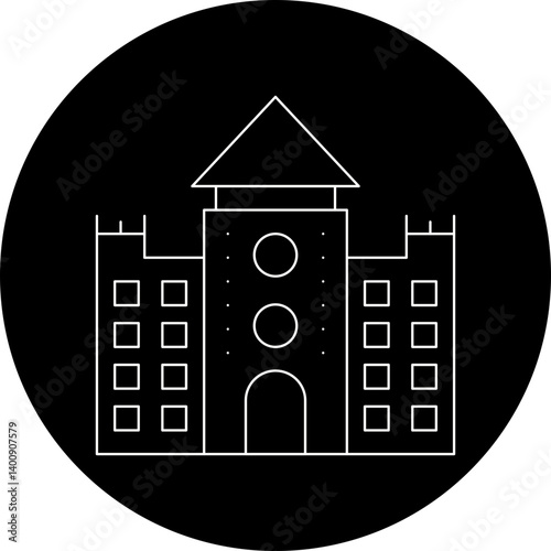 Castle icon single vector illustration