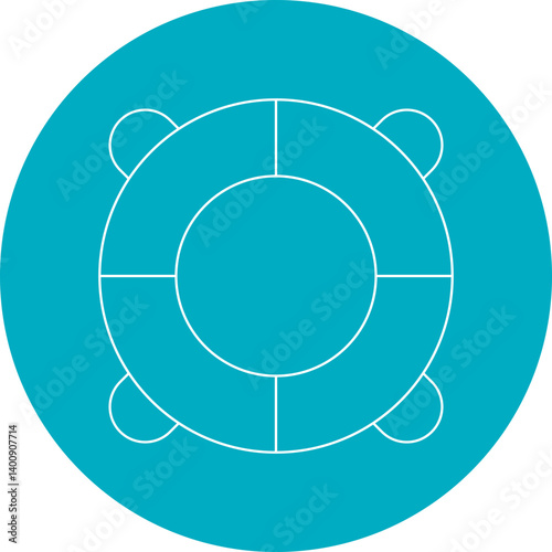 Life Saving Tube icon single vector illustration