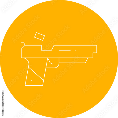 Pistol icon single vector illustration