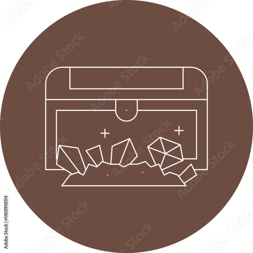 Treasure Chest I icon single vector illustration