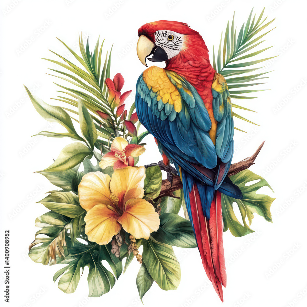 Fototapeta premium blue and yellow macaw