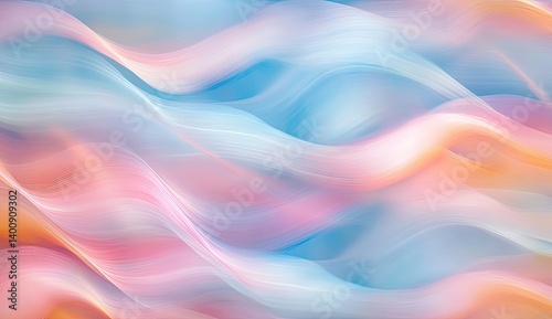 Wallpaper Mural Abstract Flowing Pastel Waves Torontodigital.ca