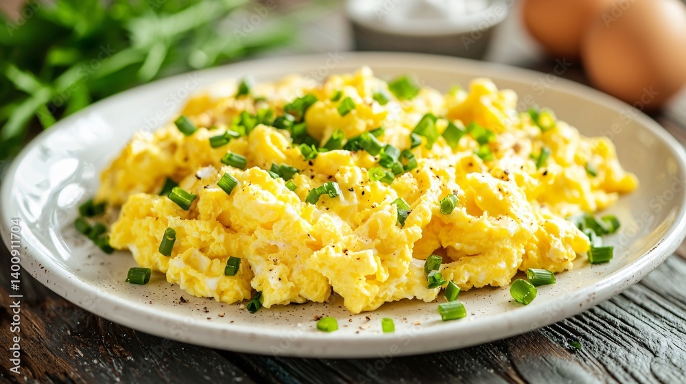 Scrambled eggs recipe home kitchen food photography bright and inviting eye-level shot culinary delight Scrambled eggs recipe home kitchen food photography bright and inviting eye-level shot culinary delight