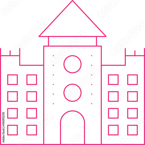 Castle icon single vector illustration