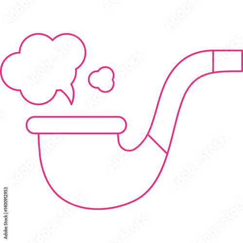 Smoking Pipe icon single vector illustration