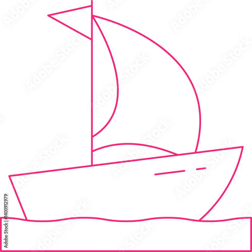 Small Boat icon single vector illustration