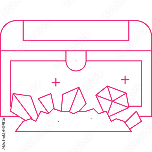 Treasure Chest I icon single vector illustration
