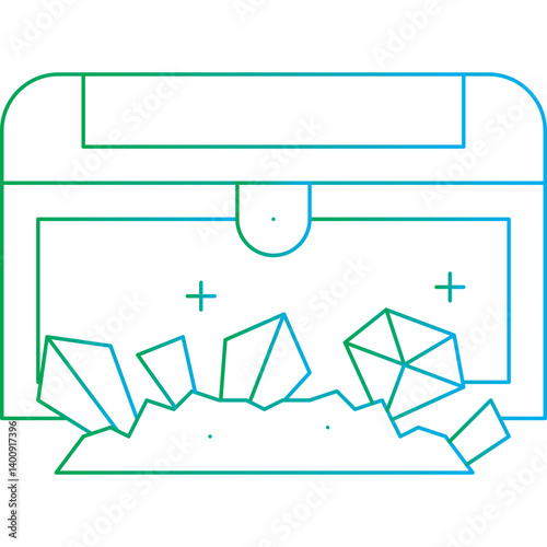 Treasure Chest I icon single vector illustration