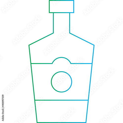Bottle of Rum icon single vector illustration