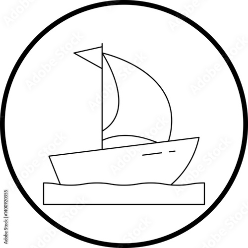 Small Boat icon single vector illustration