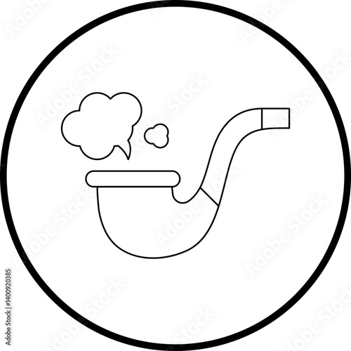 Smoking Pipe icon single vector illustration