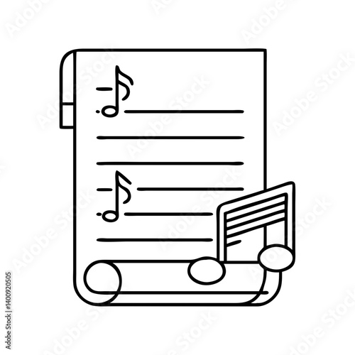 Musical Score Sheet Composition Notes Melody Rhythm Song Lyric Writing