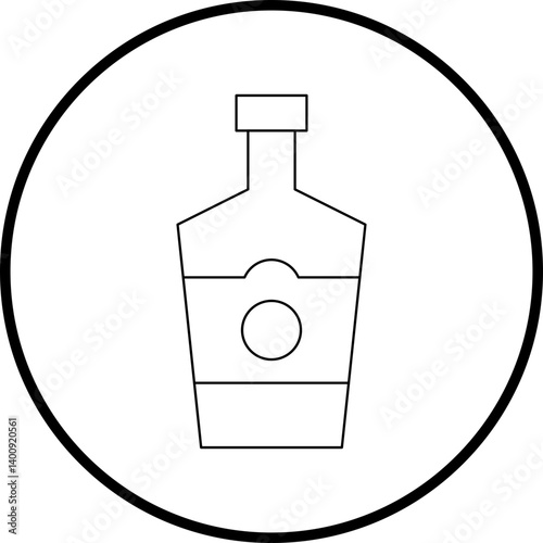Bottle of Rum icon single vector illustration