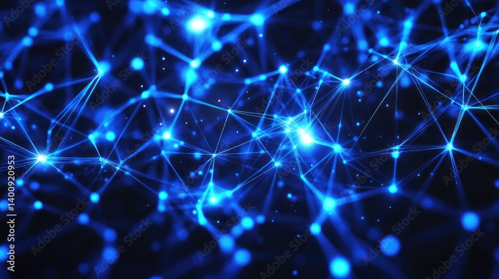 Abstract network of glowing points and lines Abstract network of glowing points and lines