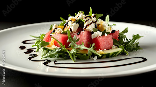 Wallpaper Mural Fresh Watermelon Salad with Feta and Balsamic Glaze Torontodigital.ca