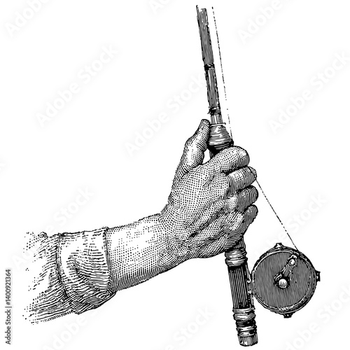 Fishing Vintage Vector Illustration