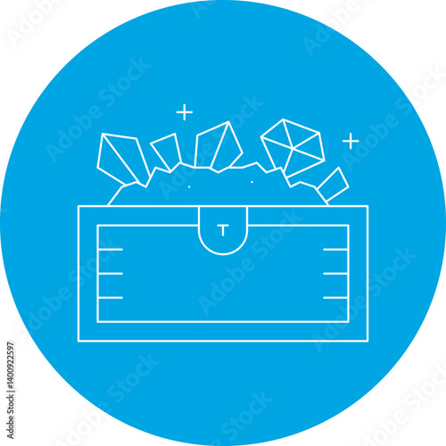 Treasure icon single vector illustration