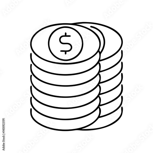 A Stack of Coins Representing Financial Wealth and Prosperity