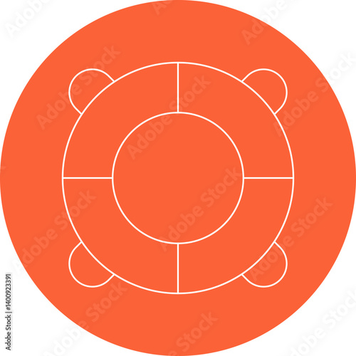 Life Saving Tube icon single vector illustration