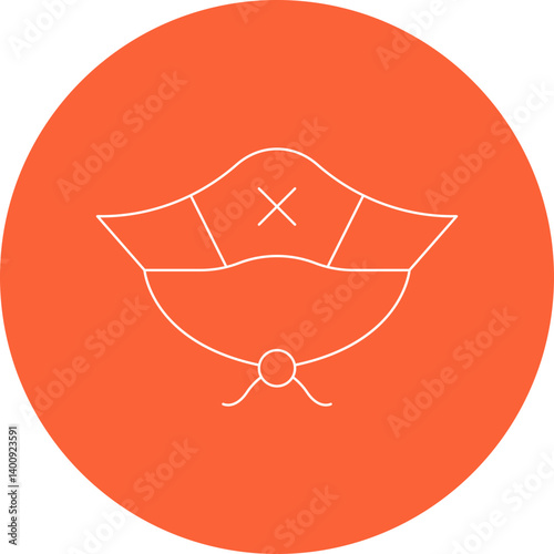 Pirate Hat II icon single vector illustration