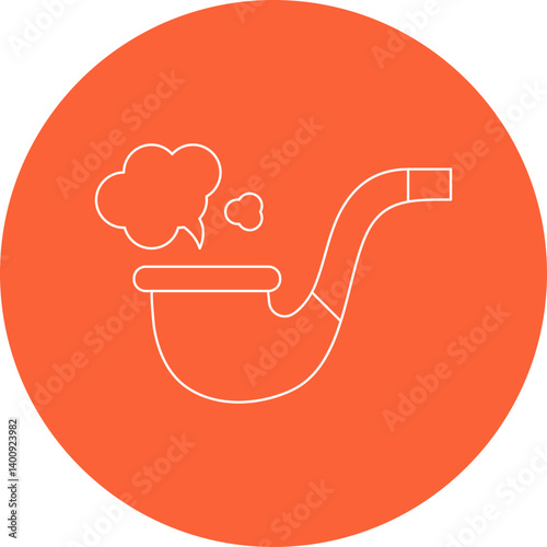Smoking Pipe icon single vector illustration